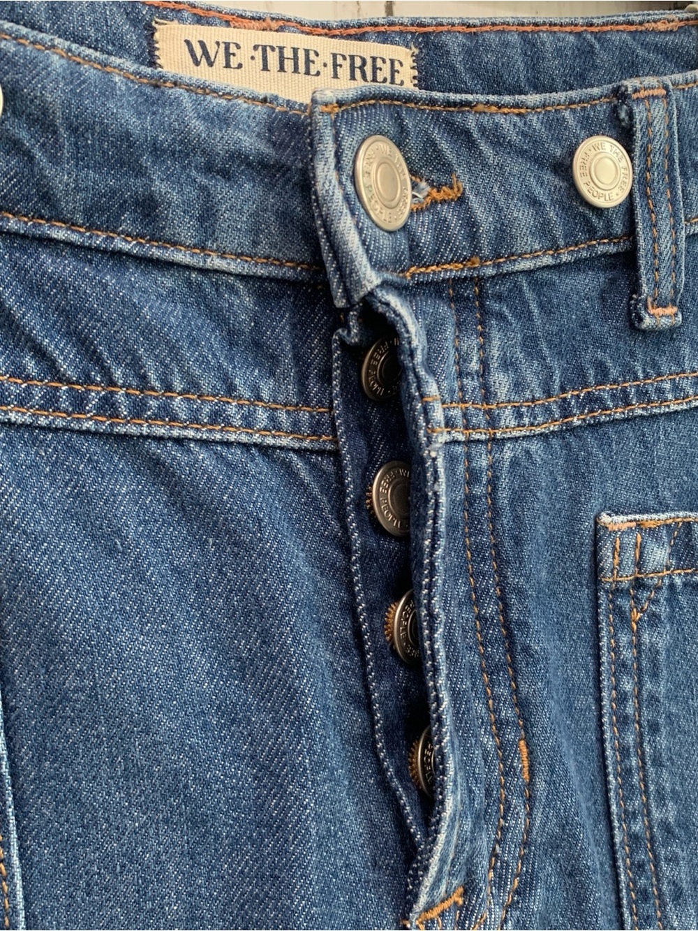 Free People We The Free Palmer 26  Cuffed Jeans Tunnel Vision Baggy Relaxed NWT - Picture 7 of 16